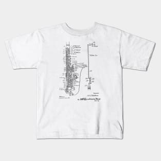 Musical Instrument vintage Patent Drawing Kids T-Shirt